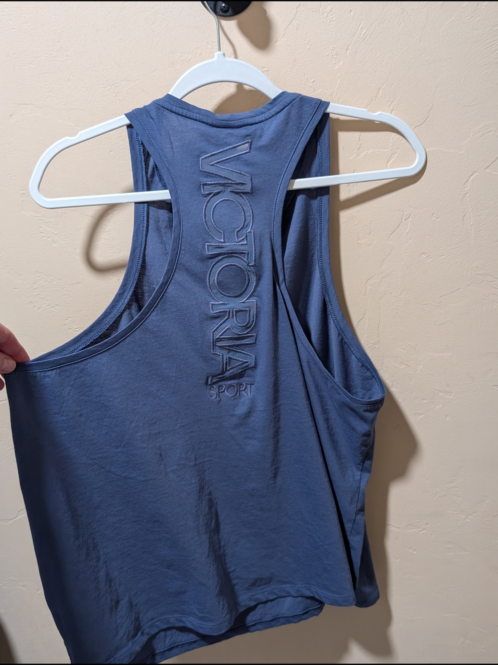 EUC Victoria's Secret Sport Dusty Blue Racerback Tank Top XL